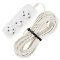 Сетевой удлинитель Jett 3 розетки, 10А, 2200Вт, 1.5м, ПВС 2х0.75, белый 